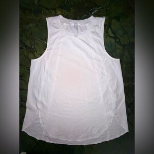 Athleta White Racerback Tank Top Parachute Material